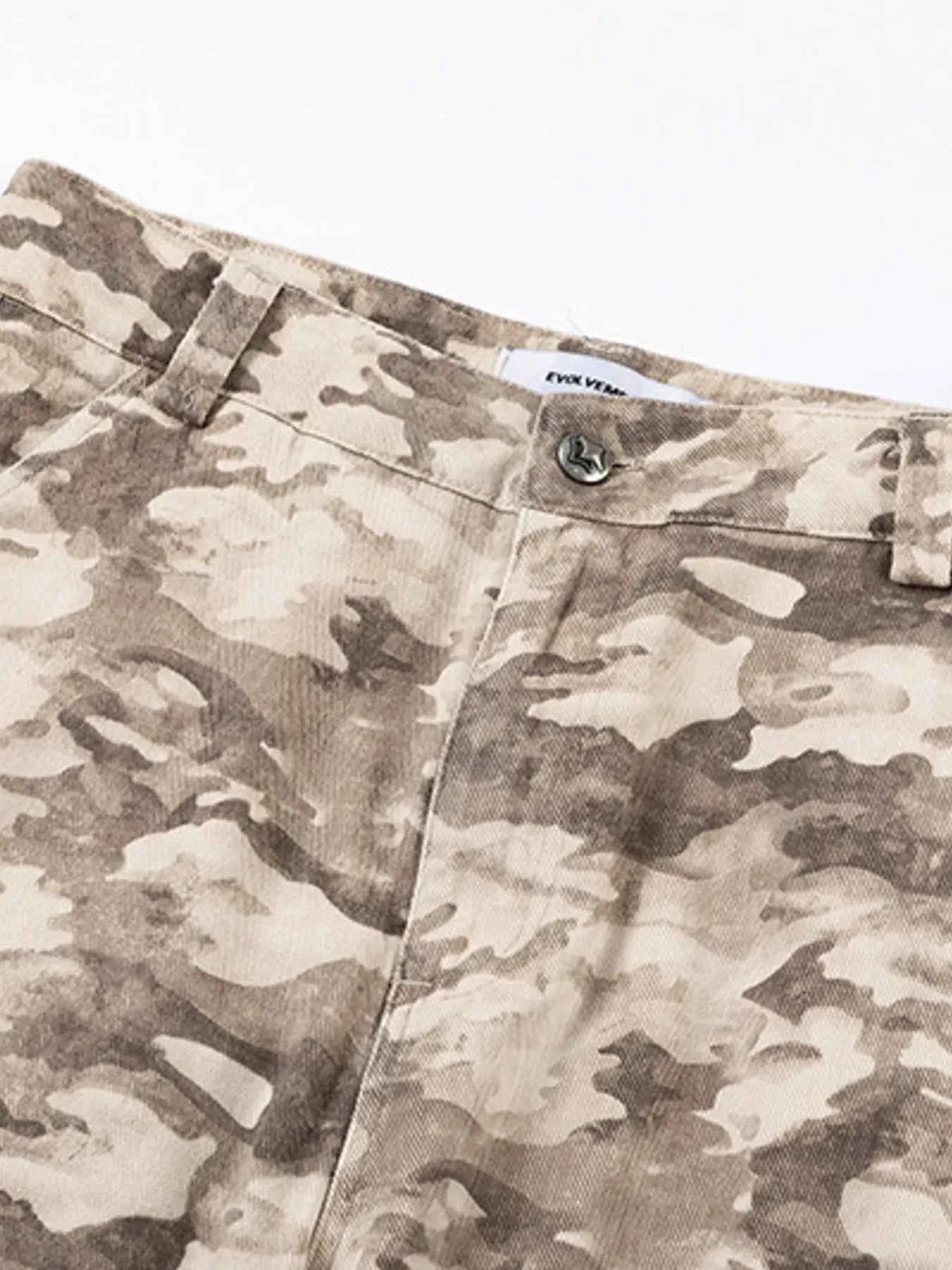 Men's Camo Cargo Pants with Multiple Pockets