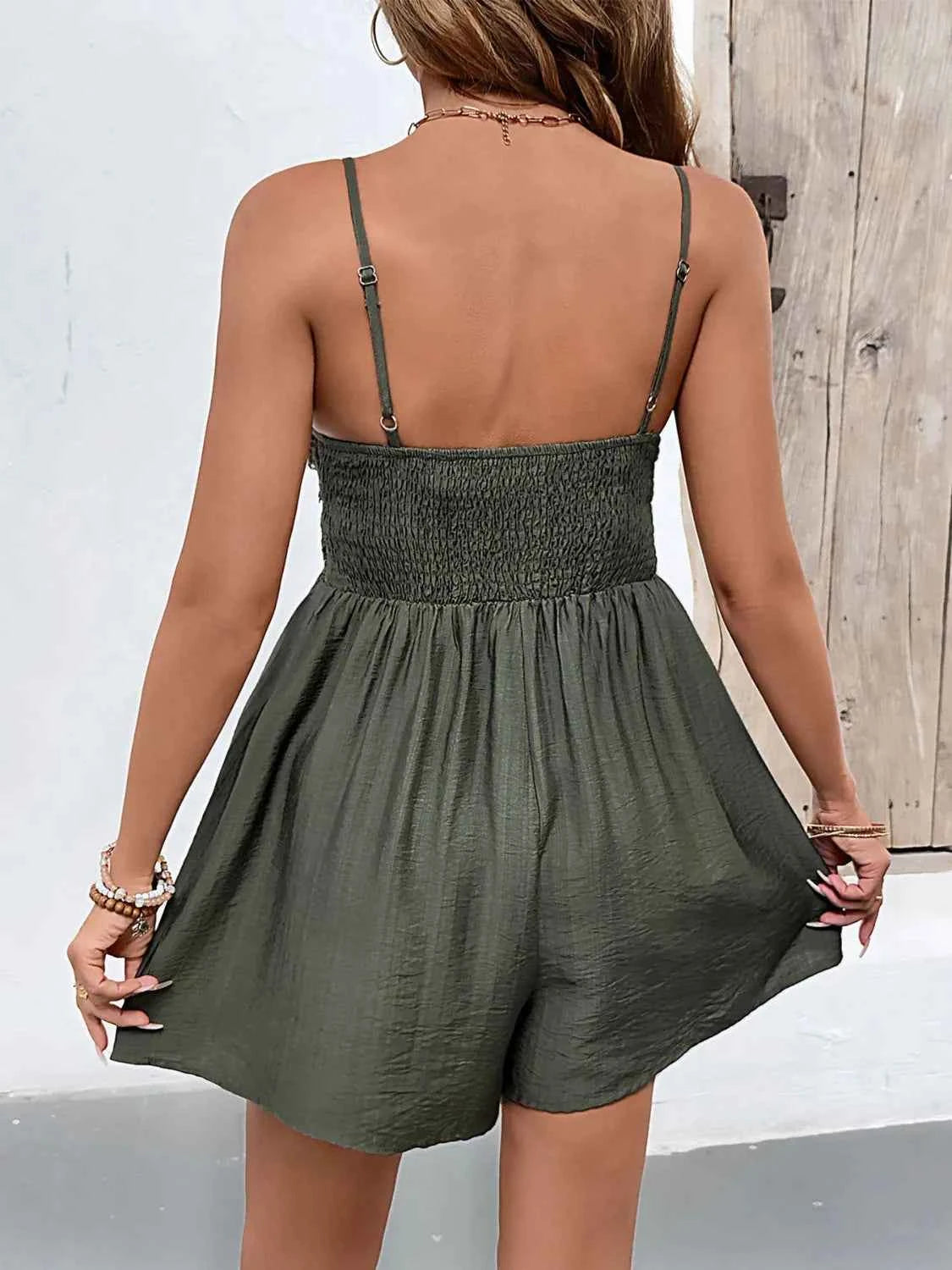 Lace Spaghetti Strap Romper