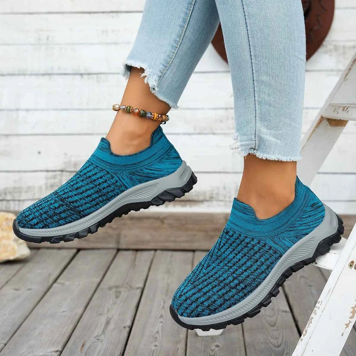 Mesh Round Toe Platform Athletic