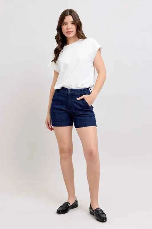 Judy Blue Full Size High Waist Denim Shorts Plus Size