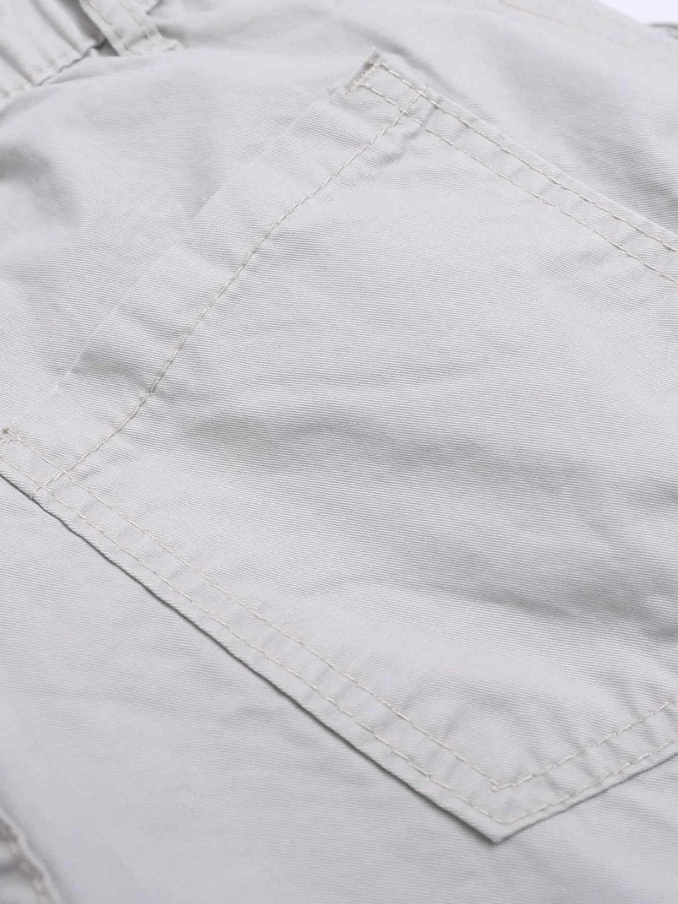 Men's Wide Leg Cargo Pants with Elastic Waist