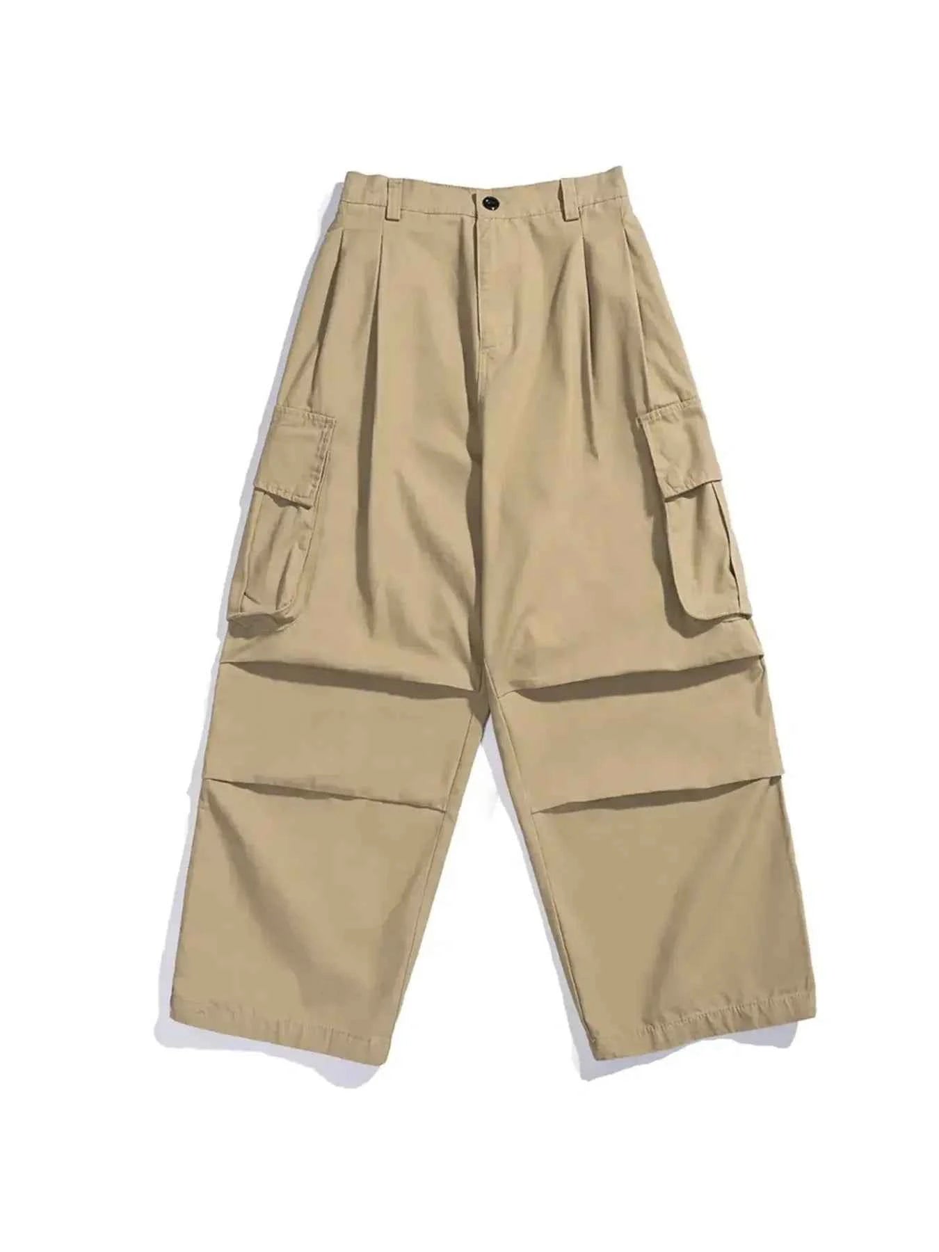Men's Loose Fit Cargo Pants with Multiple Pockets