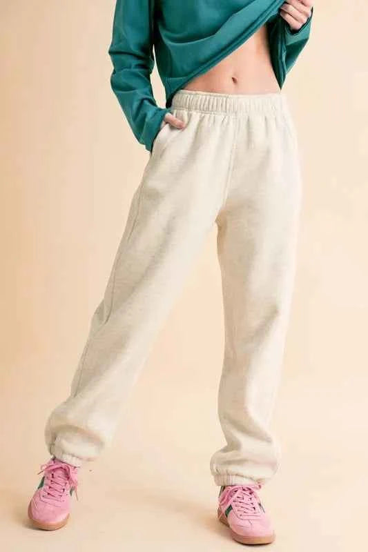Aemi+Co Drawstring Elastic Waist Joggers