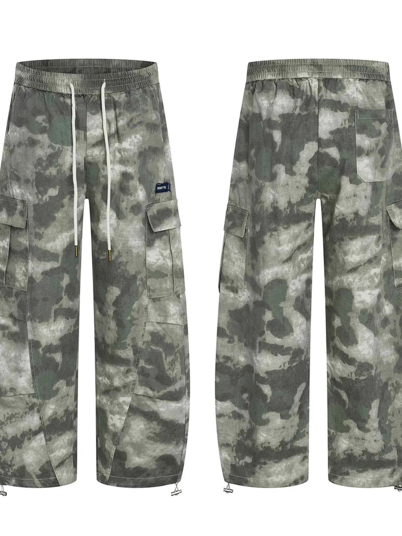 Men's Camo Cargo Wide Leg Pants