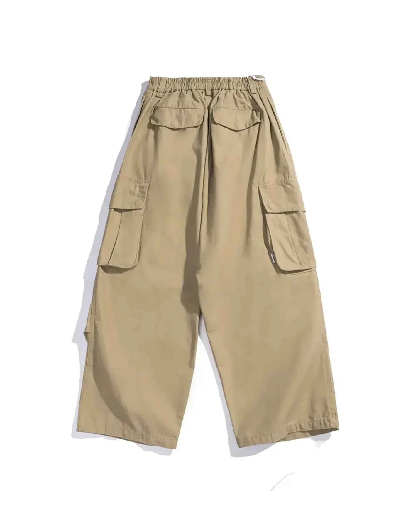 Men's Loose Fit Cargo Pants with Multiple Pockets