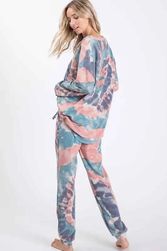 BiBi Tie Dye French Terry Casual Pants