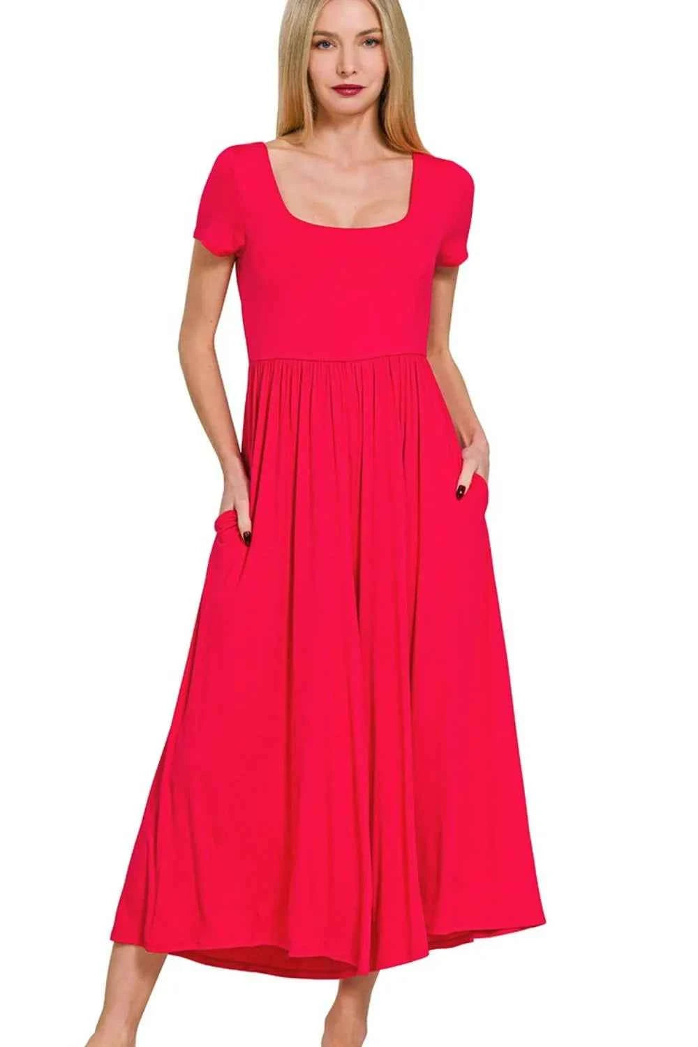 Zenana Double Layered Short Sleeve Jumpsuits