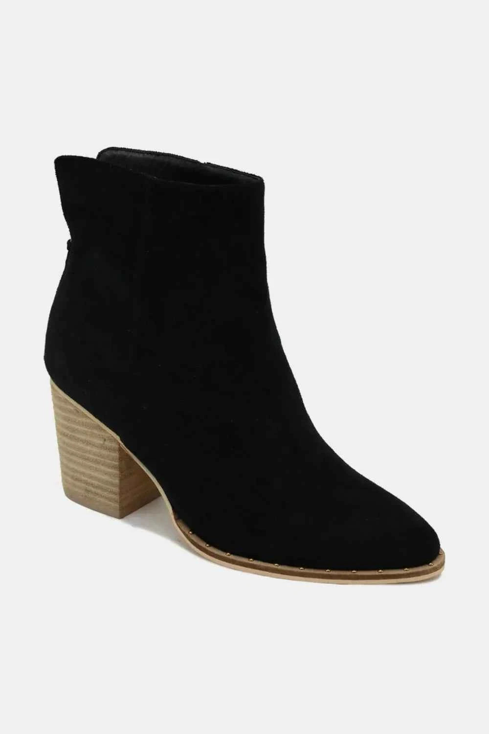 Elegant Suede Ankle Booties with Chic Point Toe Design