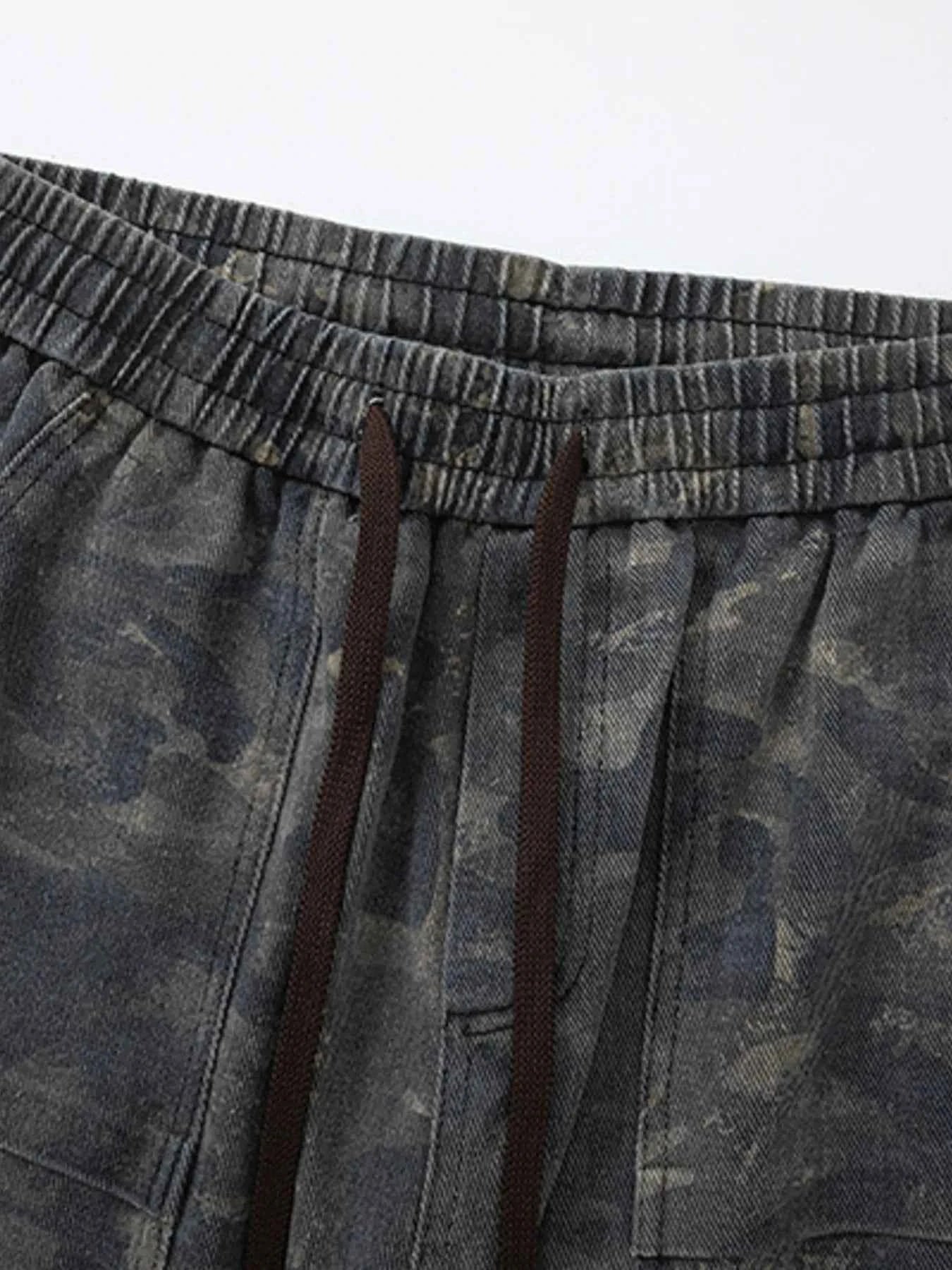 Men's Camouflage Cargo Drawstring Pants