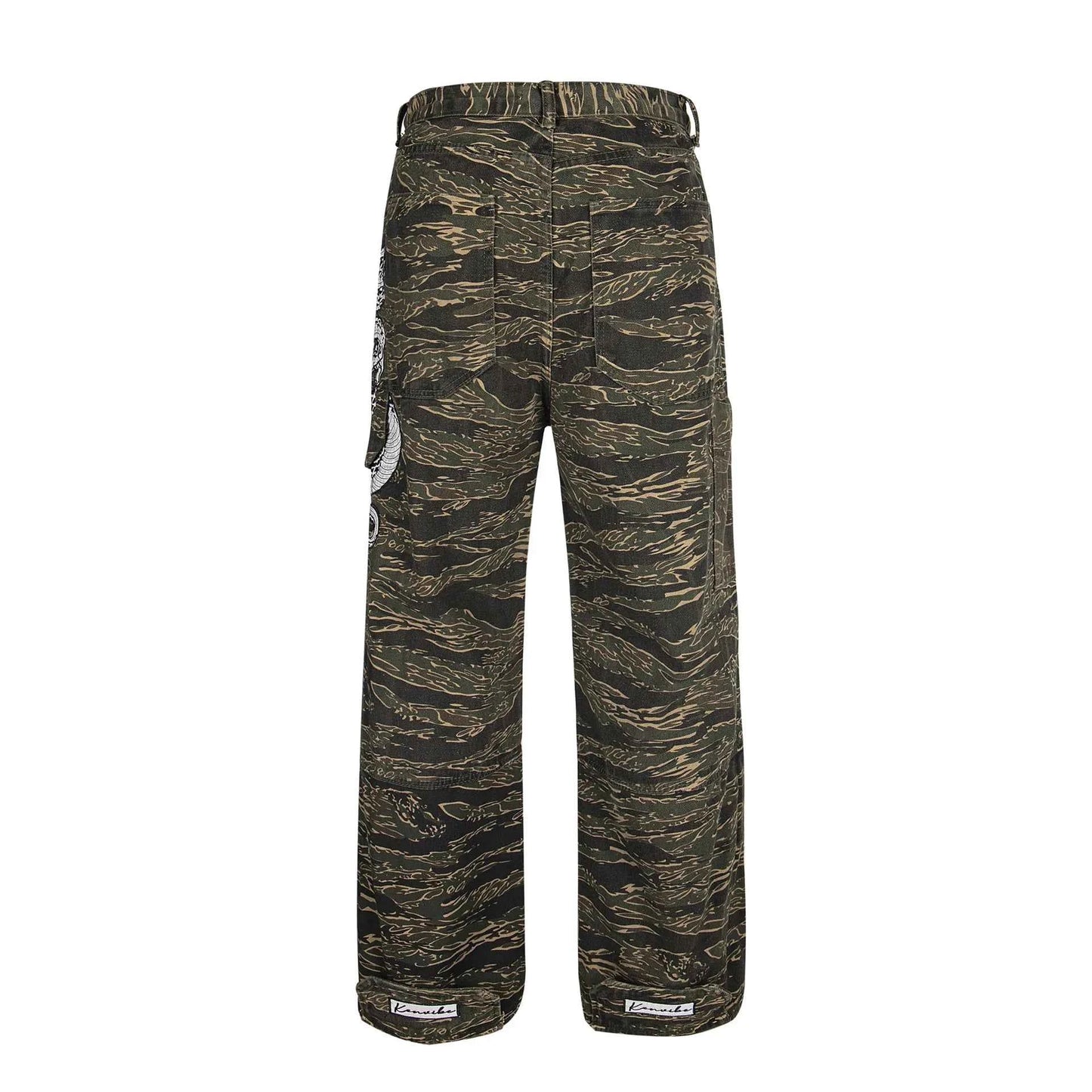 Men's Snake Camouflage Loose Fit Pants