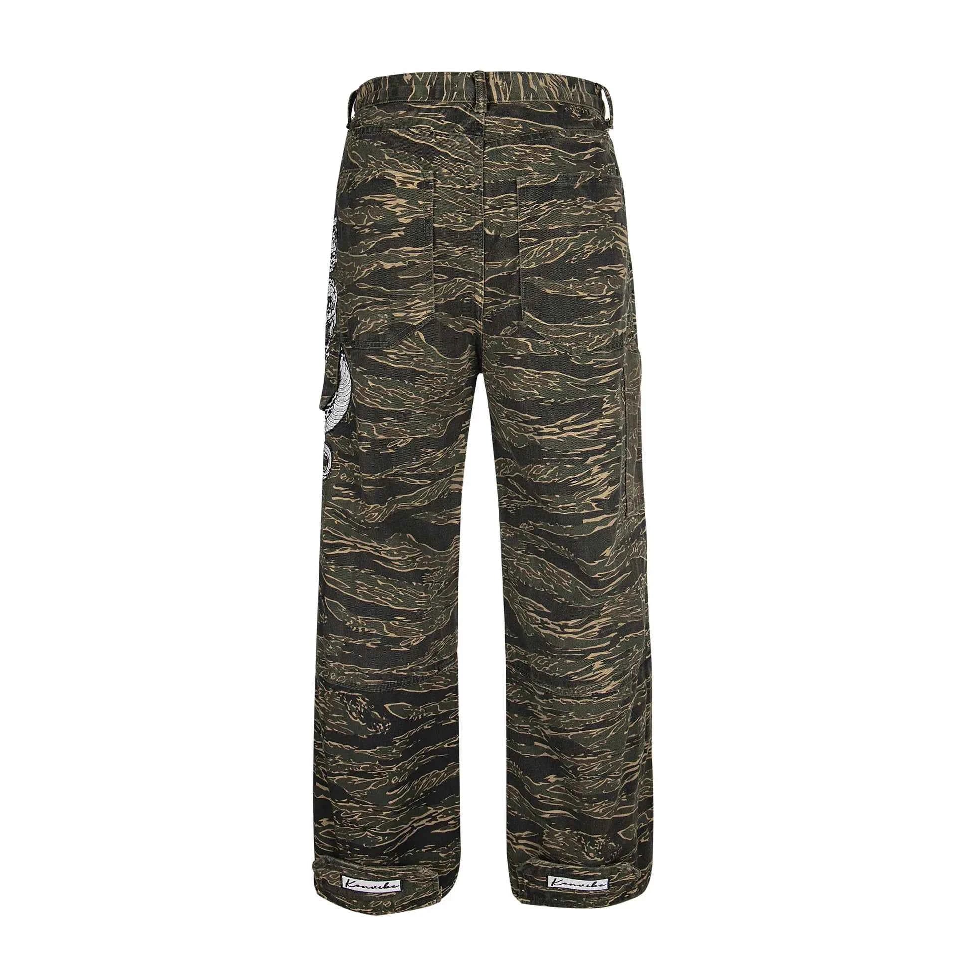 Men's Snake Camouflage Loose Fit Pants