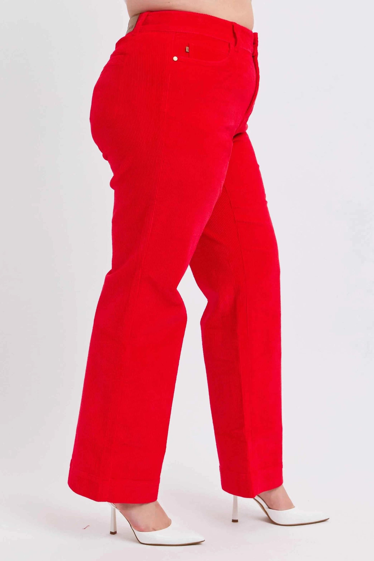 Judy Blue Plus Size High Waist Corduroy Trouser Wide