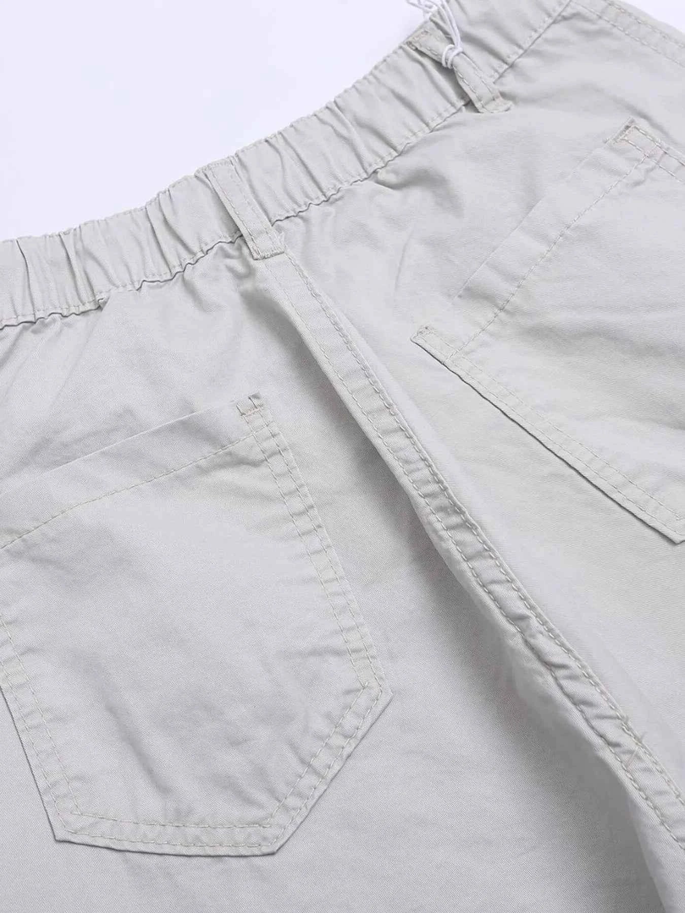 Men's Wide Leg Cargo Pants with Elastic Waist