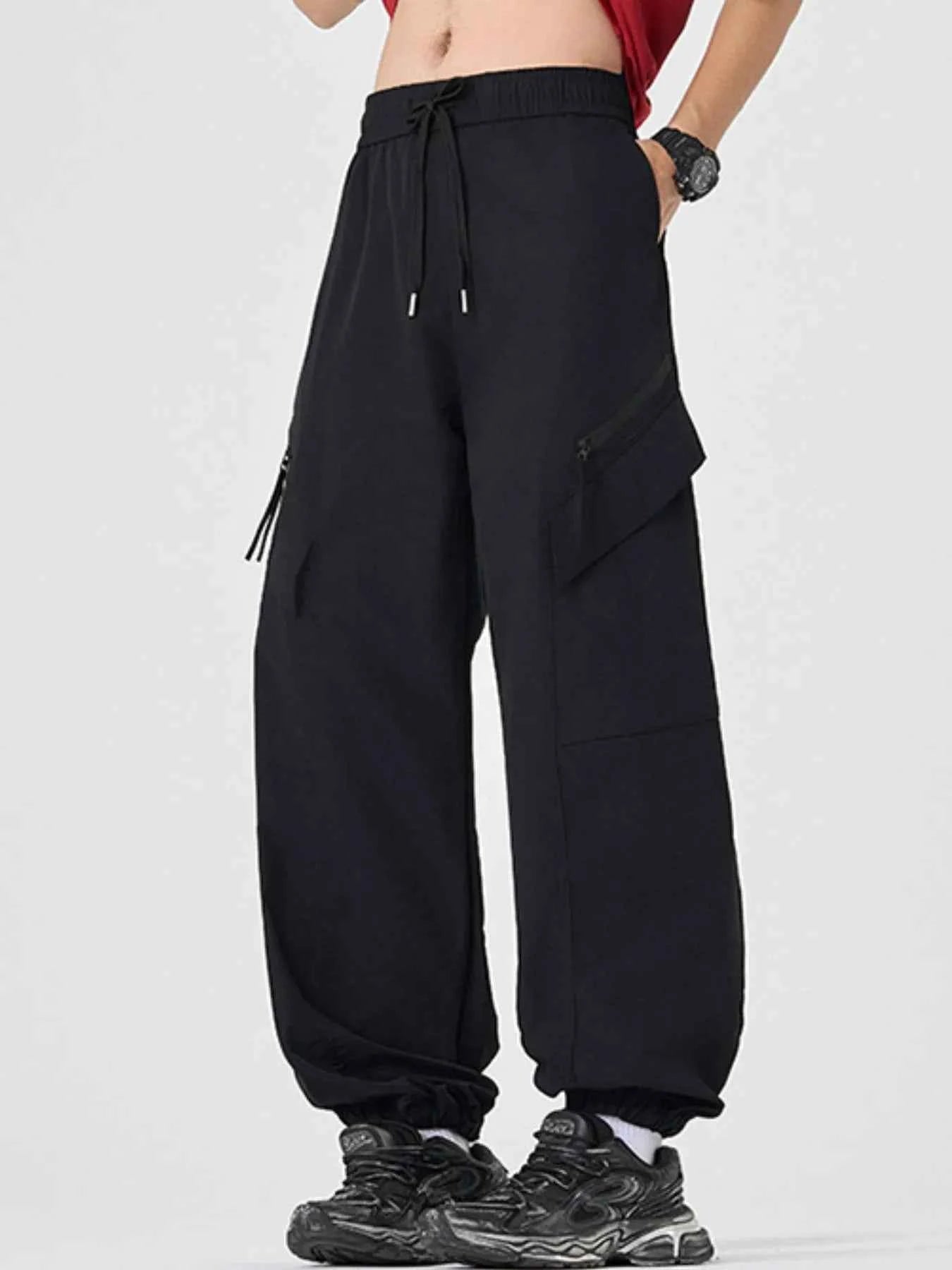 Men's Plus Size Casual Cargo Pants with Multi-Pockets