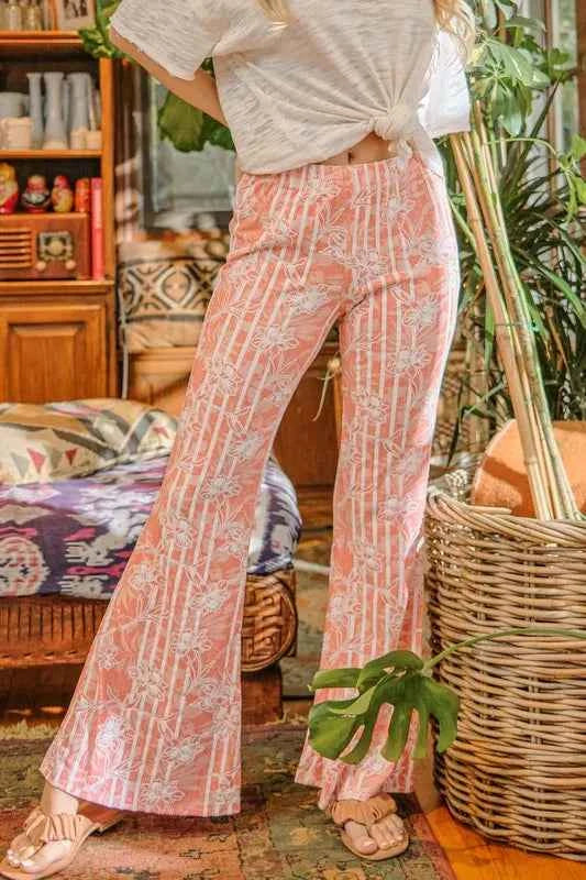 And The Why Wrinkle-Free Stretch Bell Bottom Flare Pants