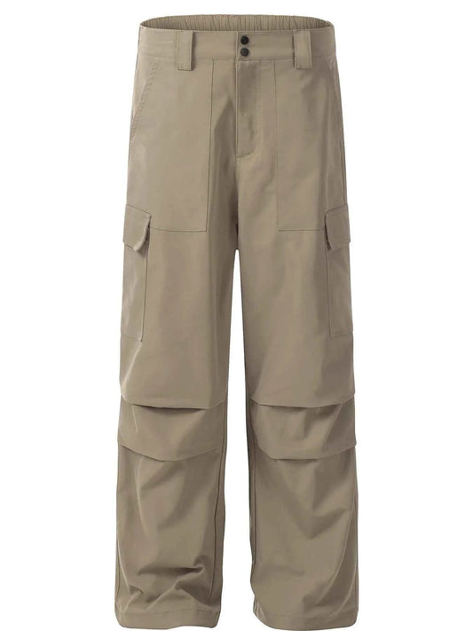 Men's Straight Cargo Pants with Multi Pockets