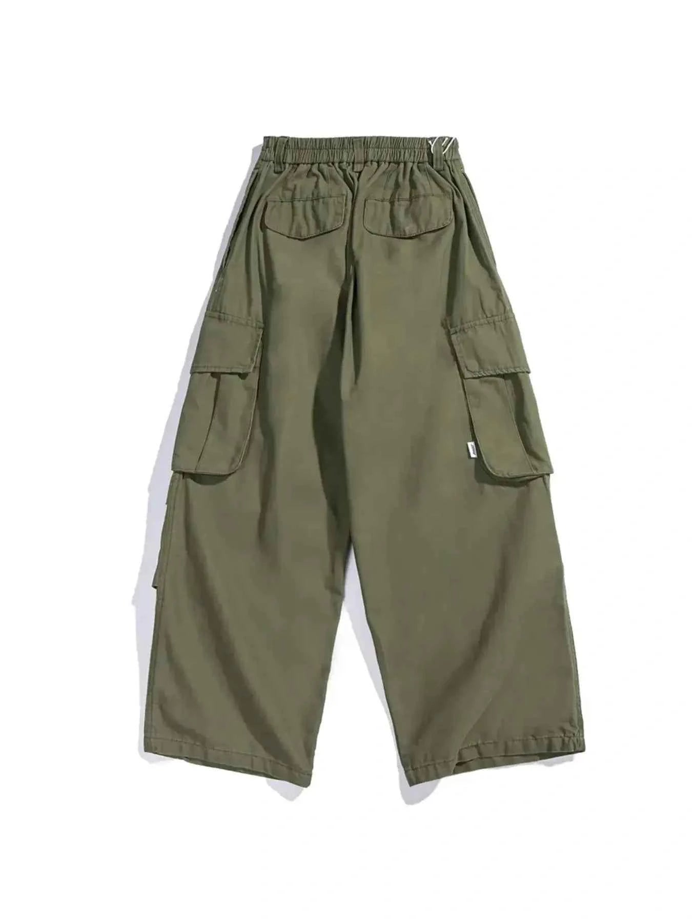Men's Loose Fit Cargo Pants with Multiple Pockets