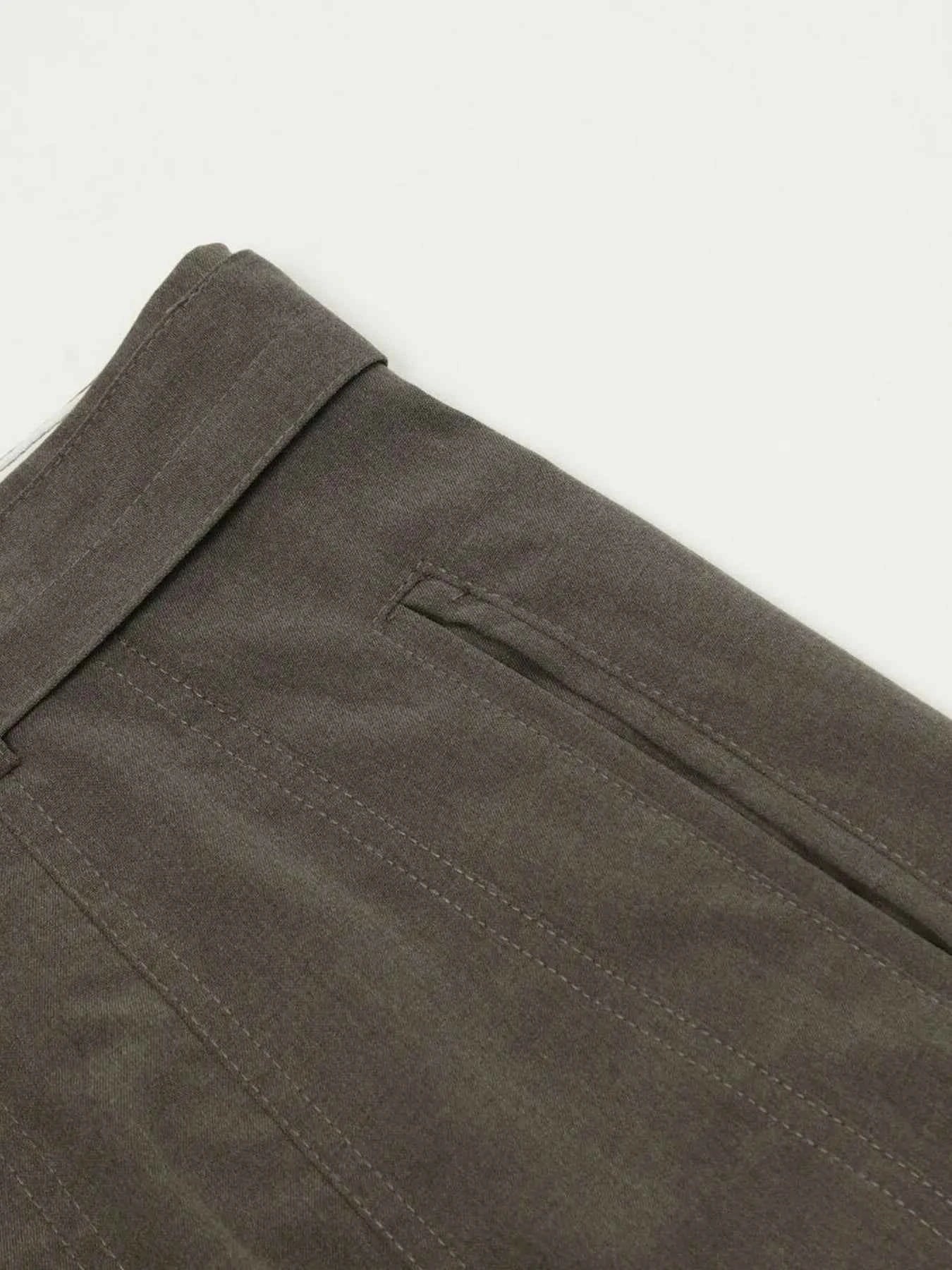 Men's Wide Leg High Waist Pants with Belt