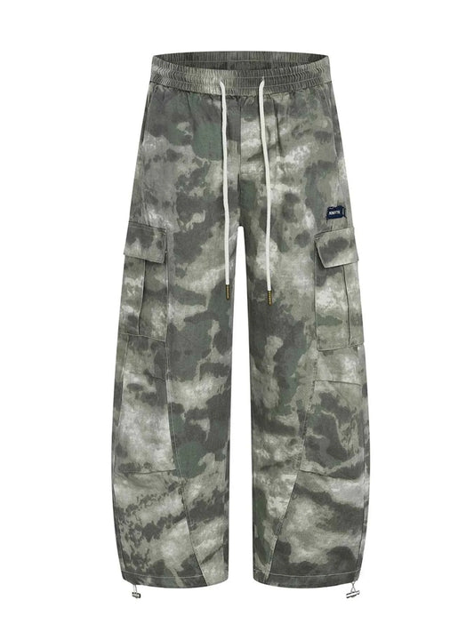 Men's Camo Cargo Wide Leg Pants