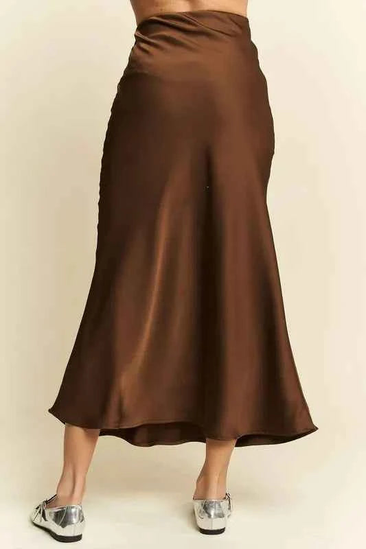 Davi & Dani High Waist Midi Skirt