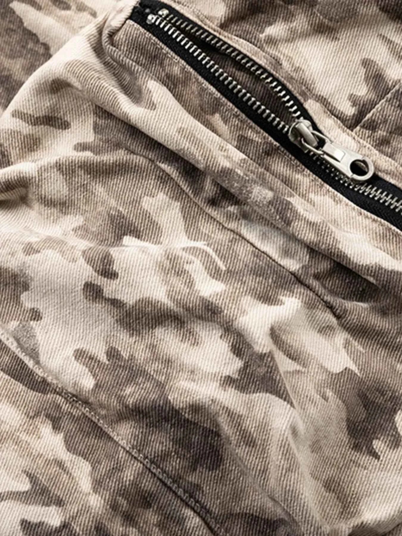 Men's Camo Cargo Pants with Multiple Pockets