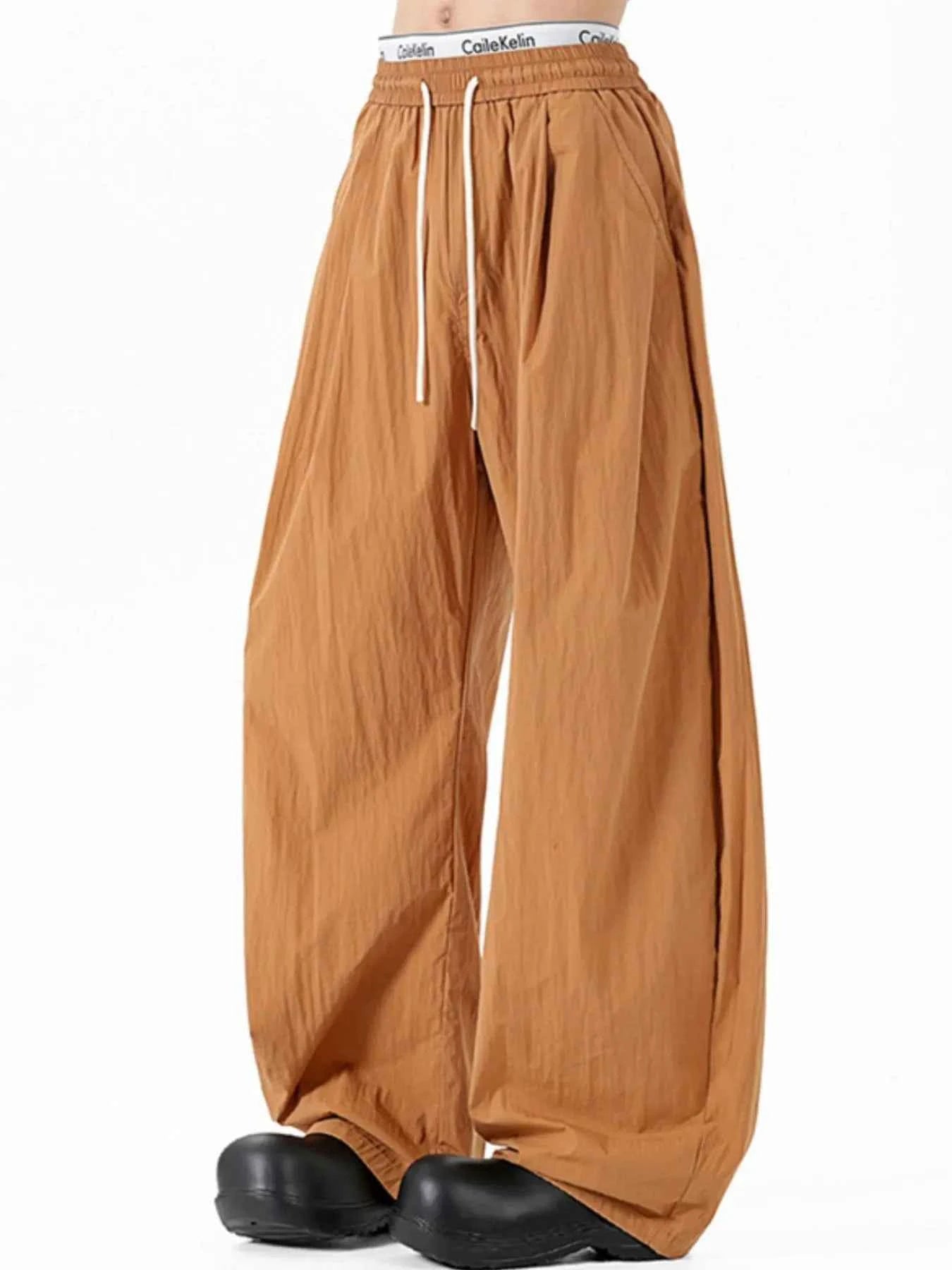 Men's Casual Wide Leg Drawstring Pants