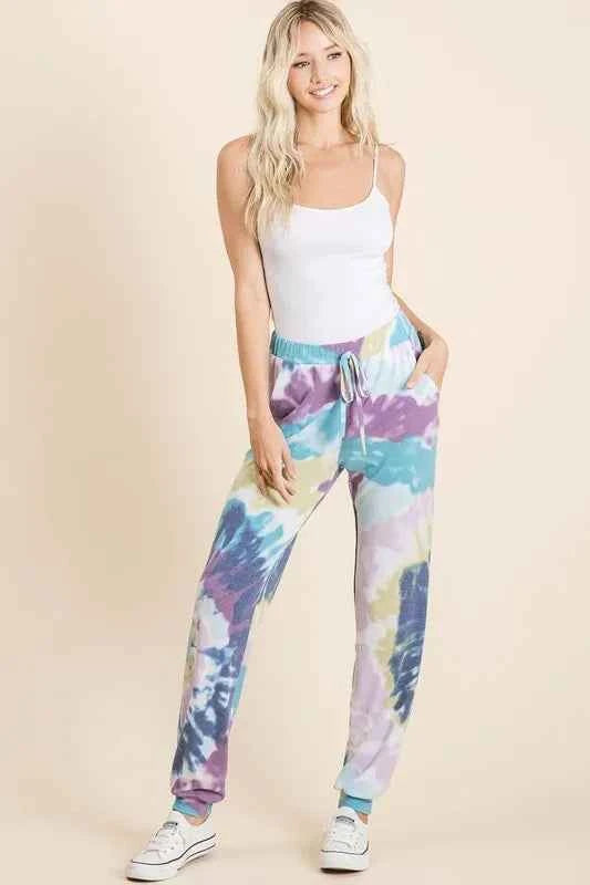 BiBi Tie Dye French Terry Casual Pants