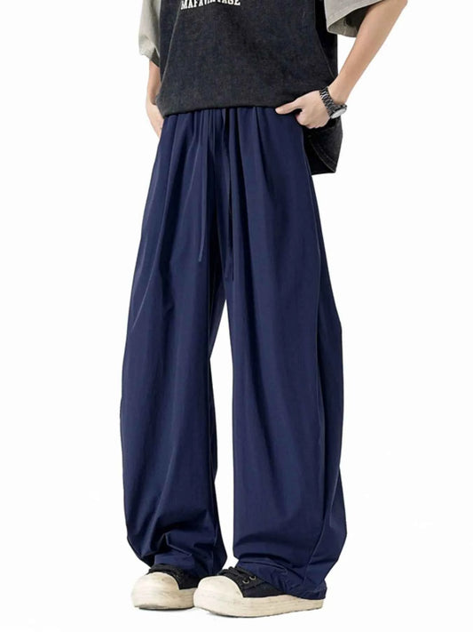 Men's Full Size Wide Leg Drawstring Pants Plus Size
