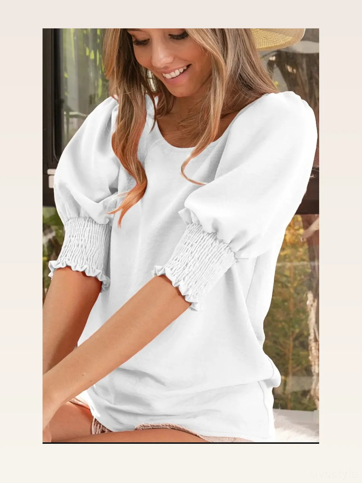 Stylish Balloon Sleeve Top with Airy Comfort Fit — styled showcase — Livostyle