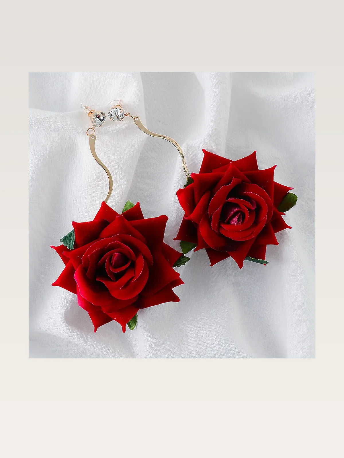 Alloy Rose Dangle Earrings — styled showcase — Livostyle