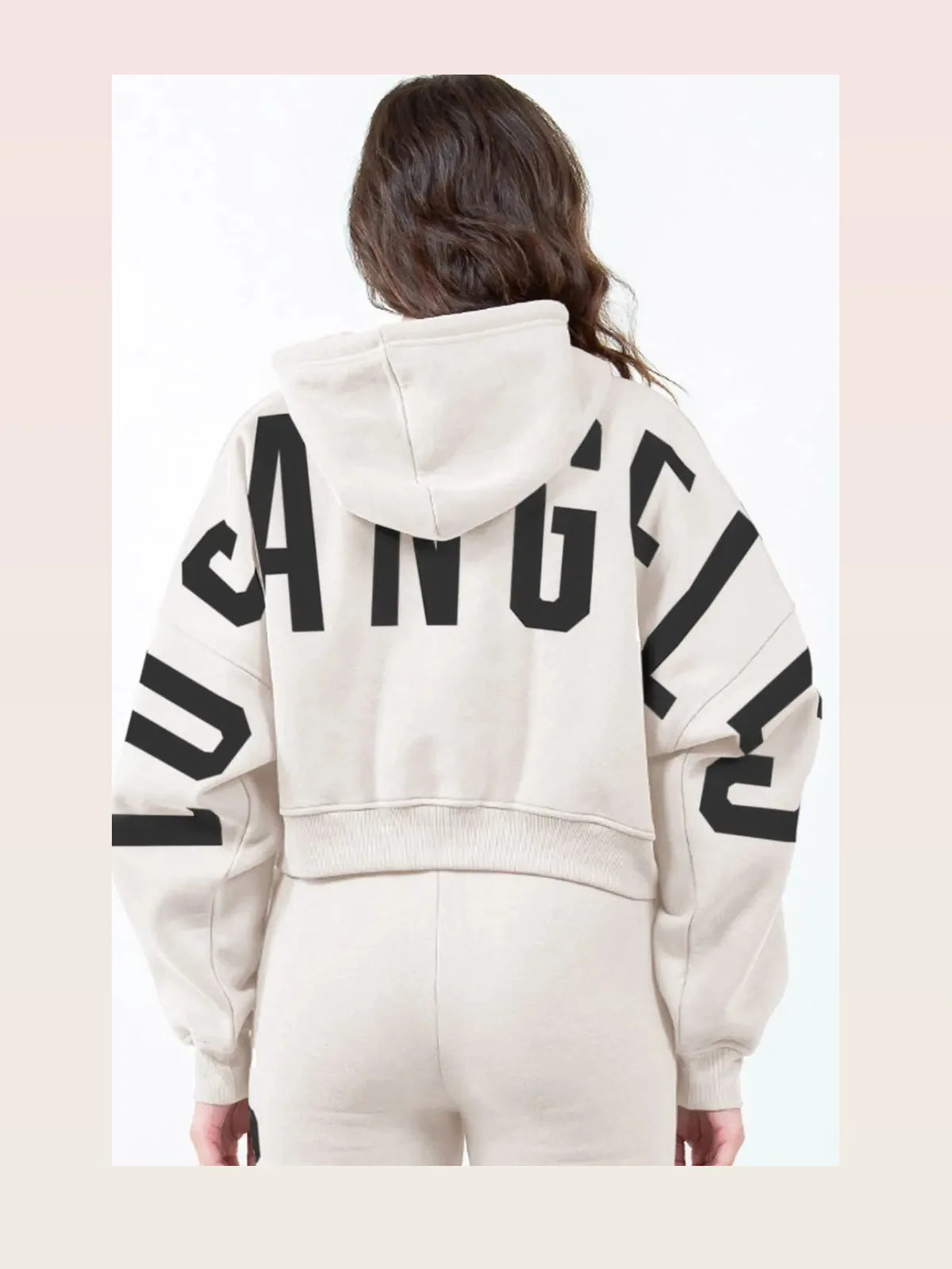 Urban Chic Letter Graphic Cropped Hoodie — styled showcase — Livostyle