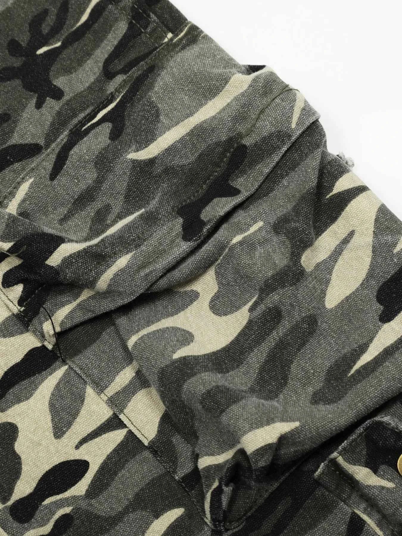 Men's Camouflage Cargo Wide Leg Pants