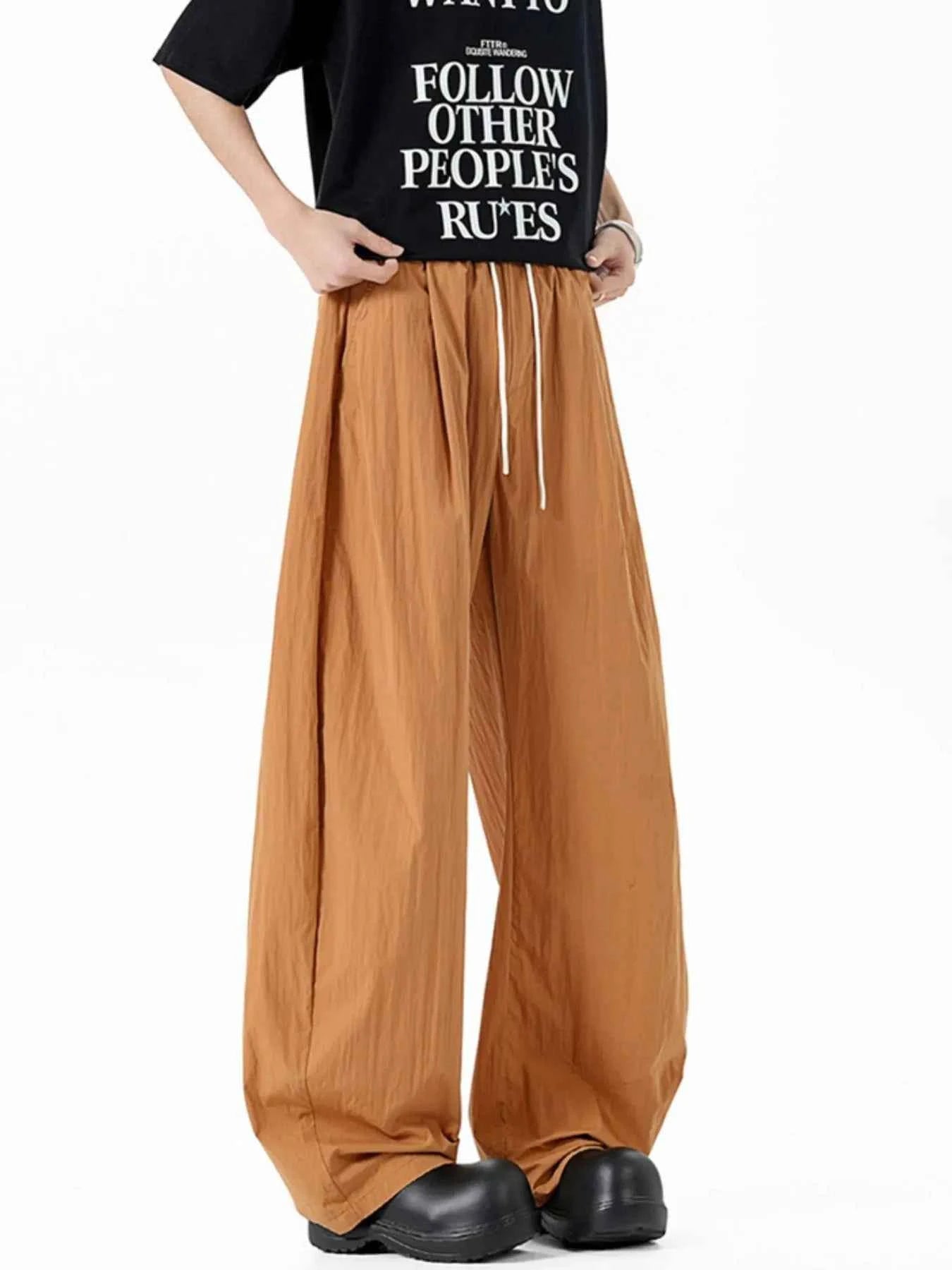 Men's Casual Wide Leg Drawstring Pants