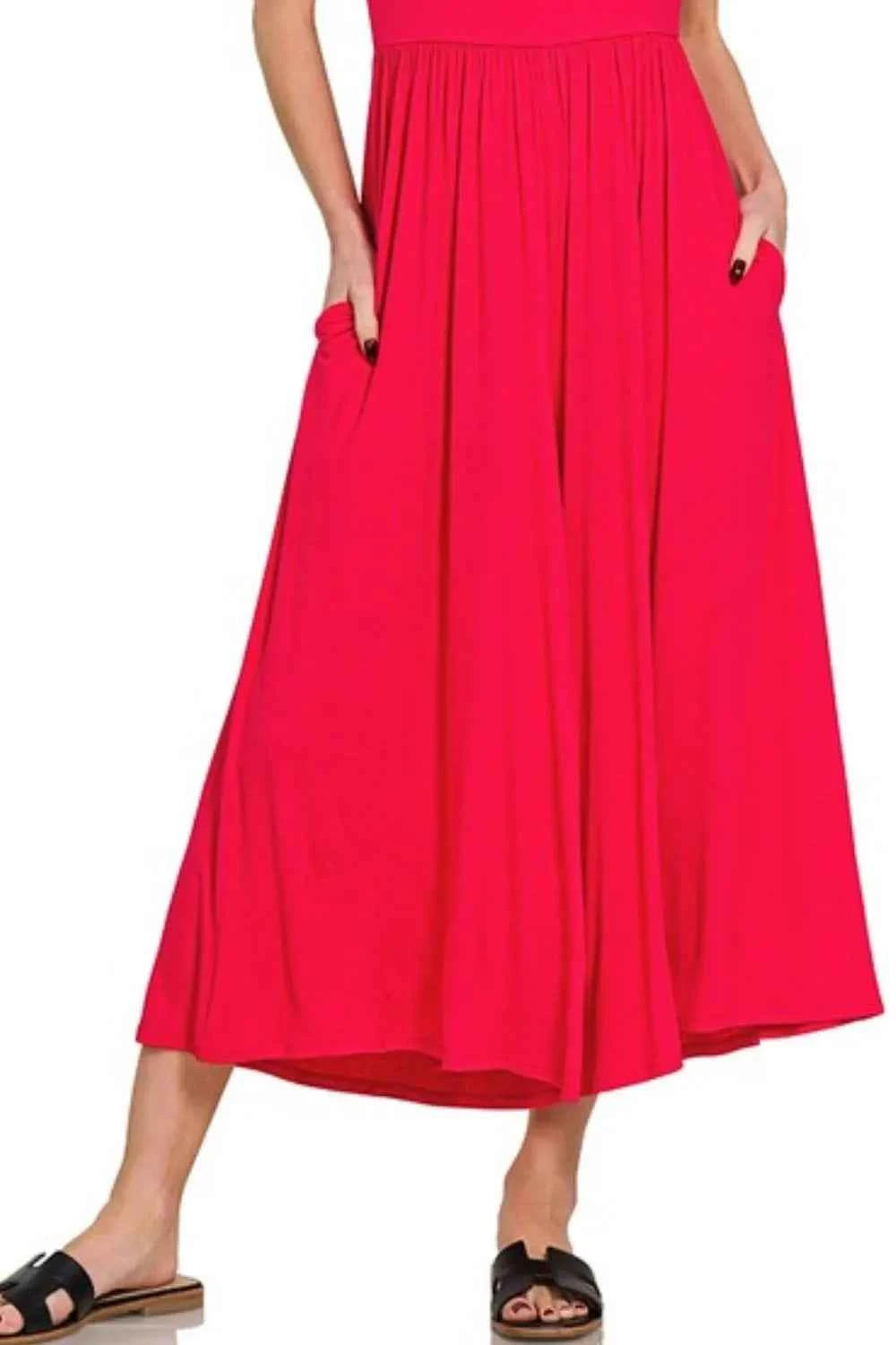Zenana Double Layered Short Sleeve Jumpsuits
