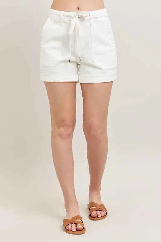 Judy Blue Full Size High Waist Cuff Denim Shorts Plus Size