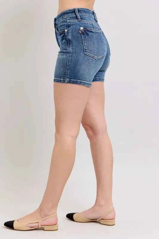 Judy Blue Full Size High Waist Denim Shorts Plus Size