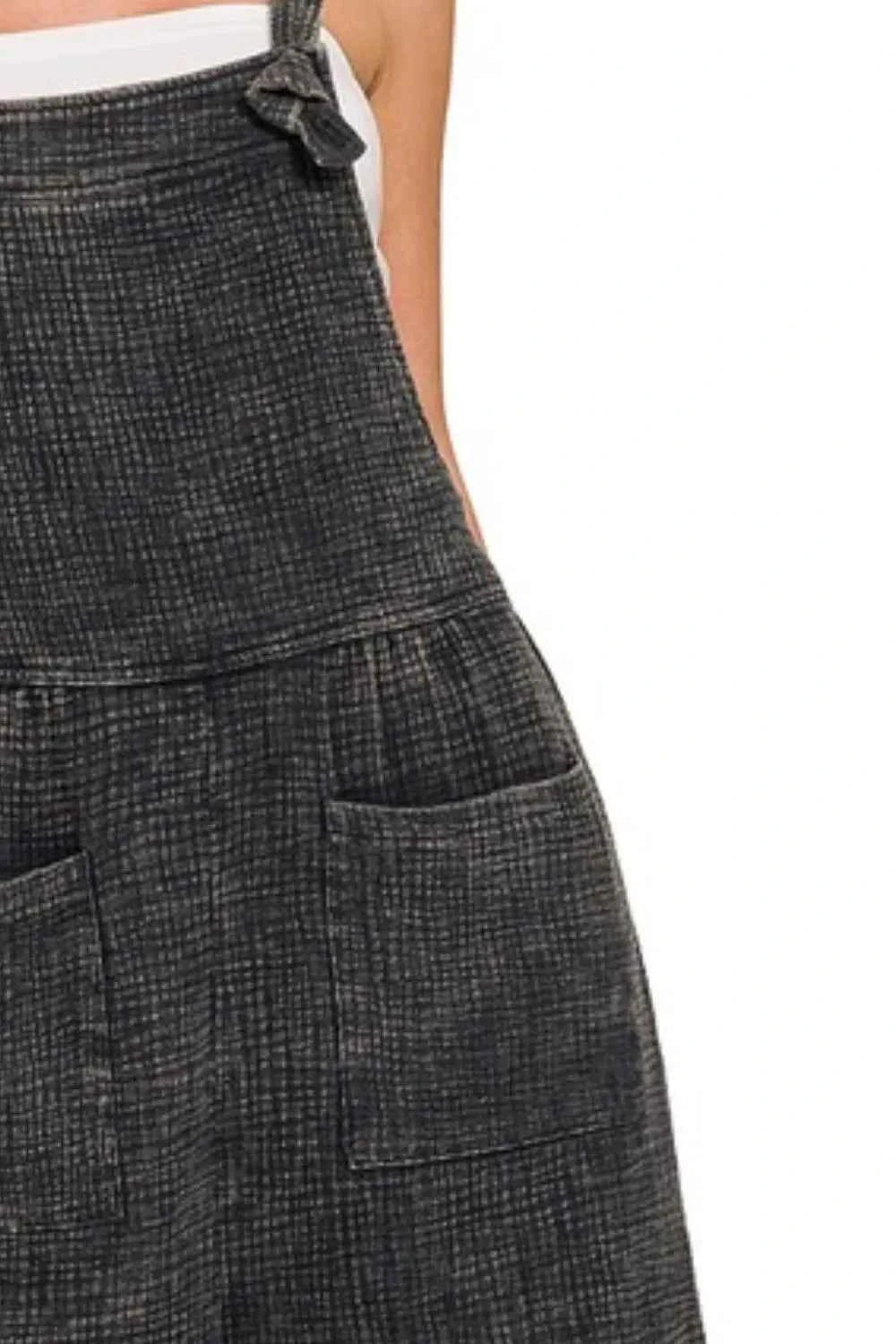 Zenana Woven Double Gauze Acid Washed Romper