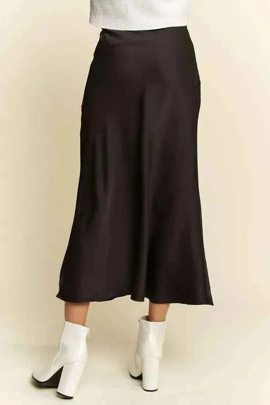 Davi & Dani High Waist Midi Skirt