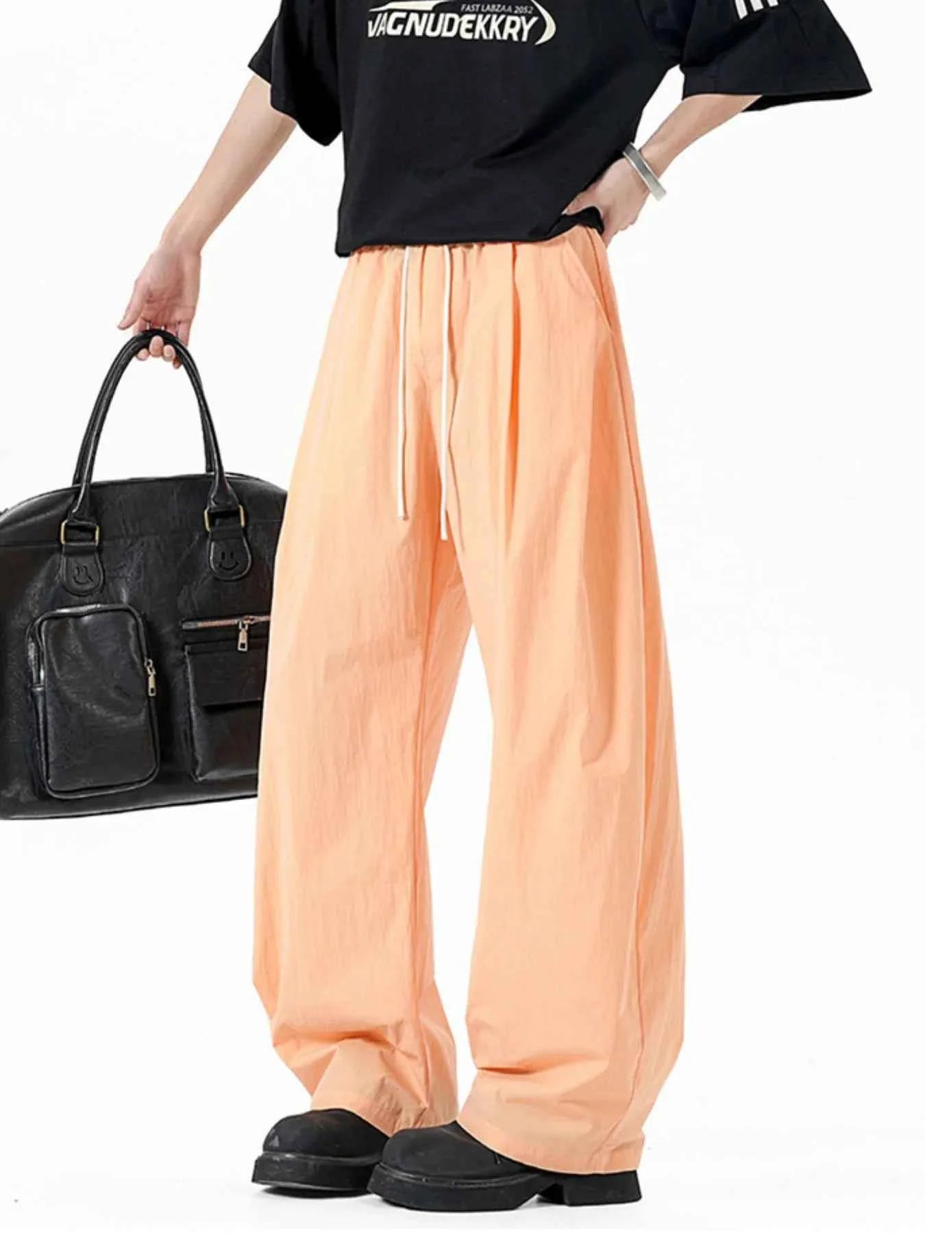 Men's Casual Wide Leg Drawstring Pants