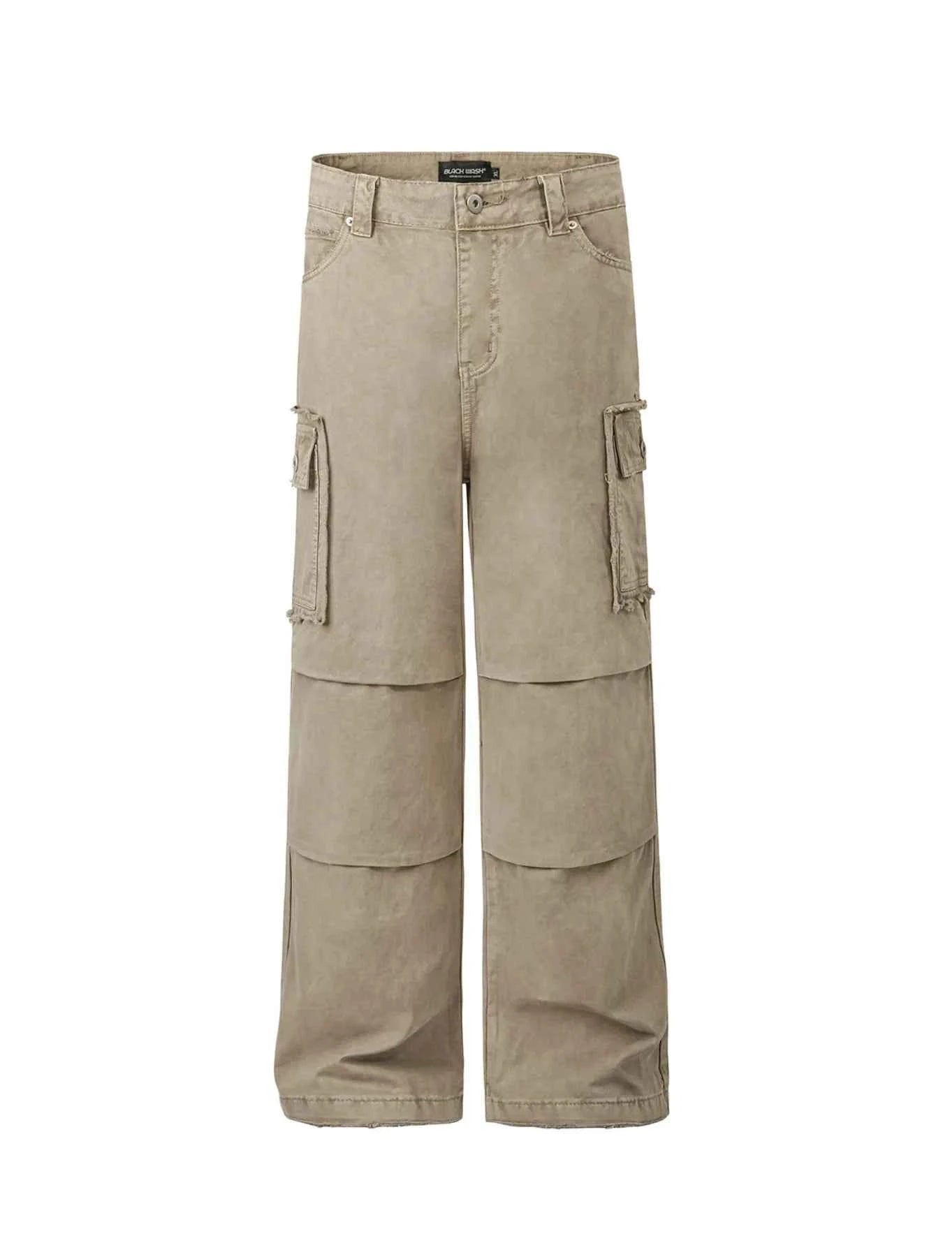 Men's Wide Leg Cargo Pants with Multi-Pockets