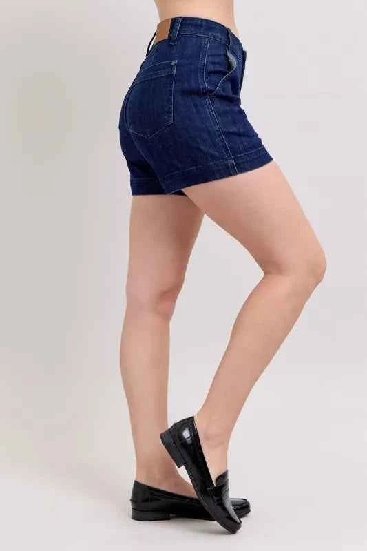 Judy Blue Full Size High Waist Denim Shorts Plus Size