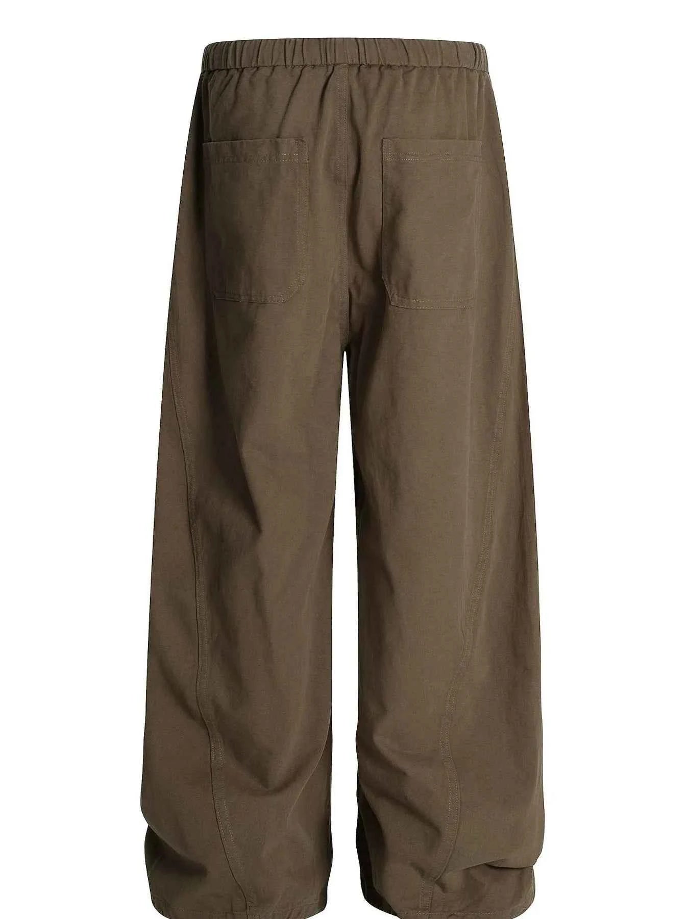 Men's Wide Leg Drawstring Elastic Waist Pants