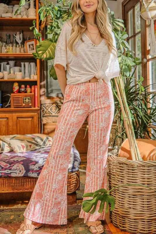 And The Why Wrinkle-Free Stretch Bell Bottom Flare Pants