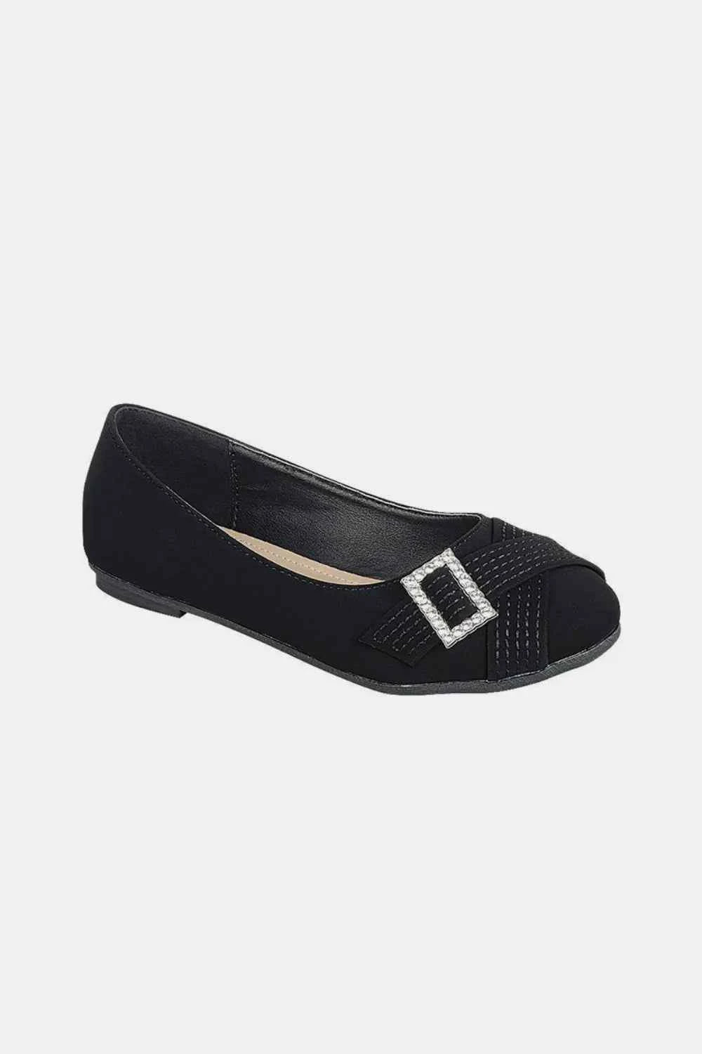 Glamorous Rhinestone Buckle Ballet Flats for All Occasions