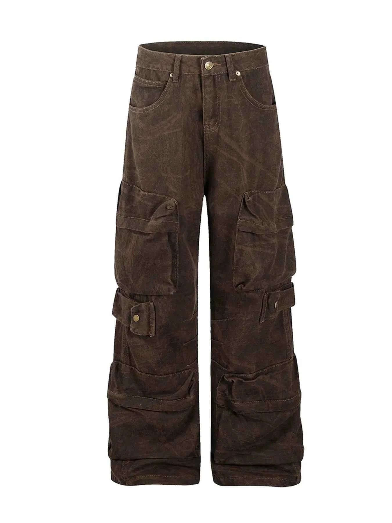 Men's Camouflage Cargo Wide Leg Pants