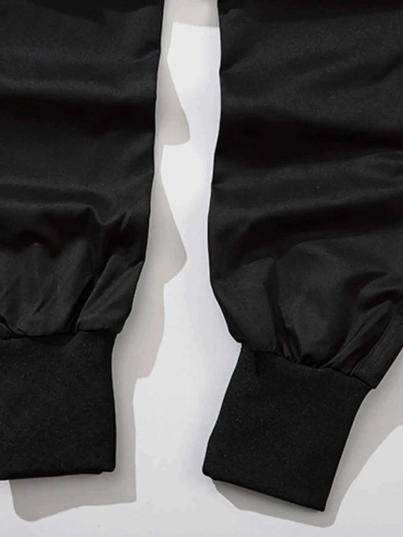 Men's Plus Size Casual Cargo Joggers with Elastic Cuffs