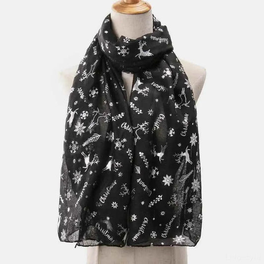 Christmas Element Polyester Scarf — square view — Livostyle