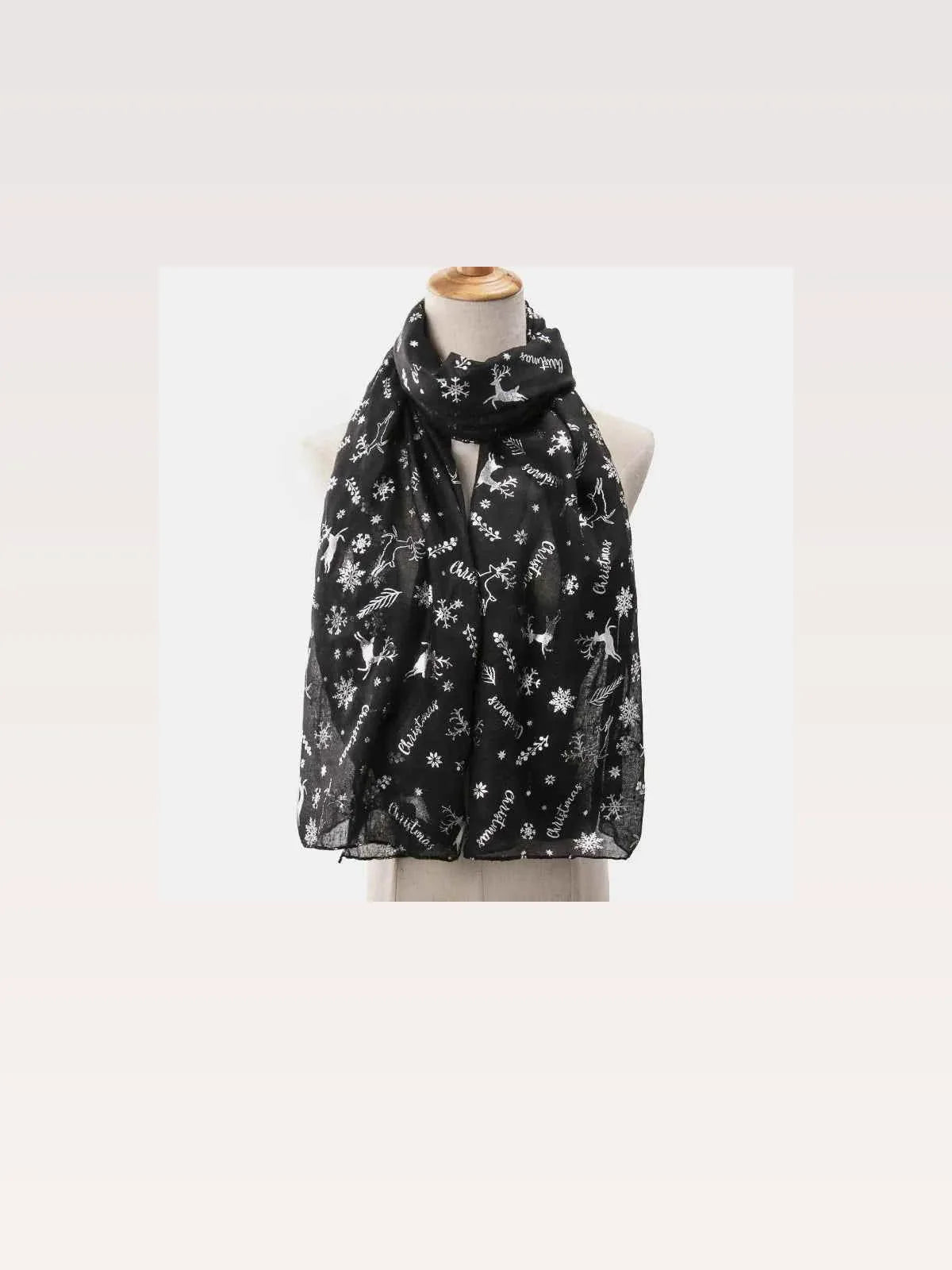 Christmas Element Polyester Scarf — styled showcase — Livostyle