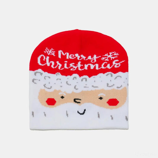 Christmas Pattern Knit Hat — square view — Livostyle