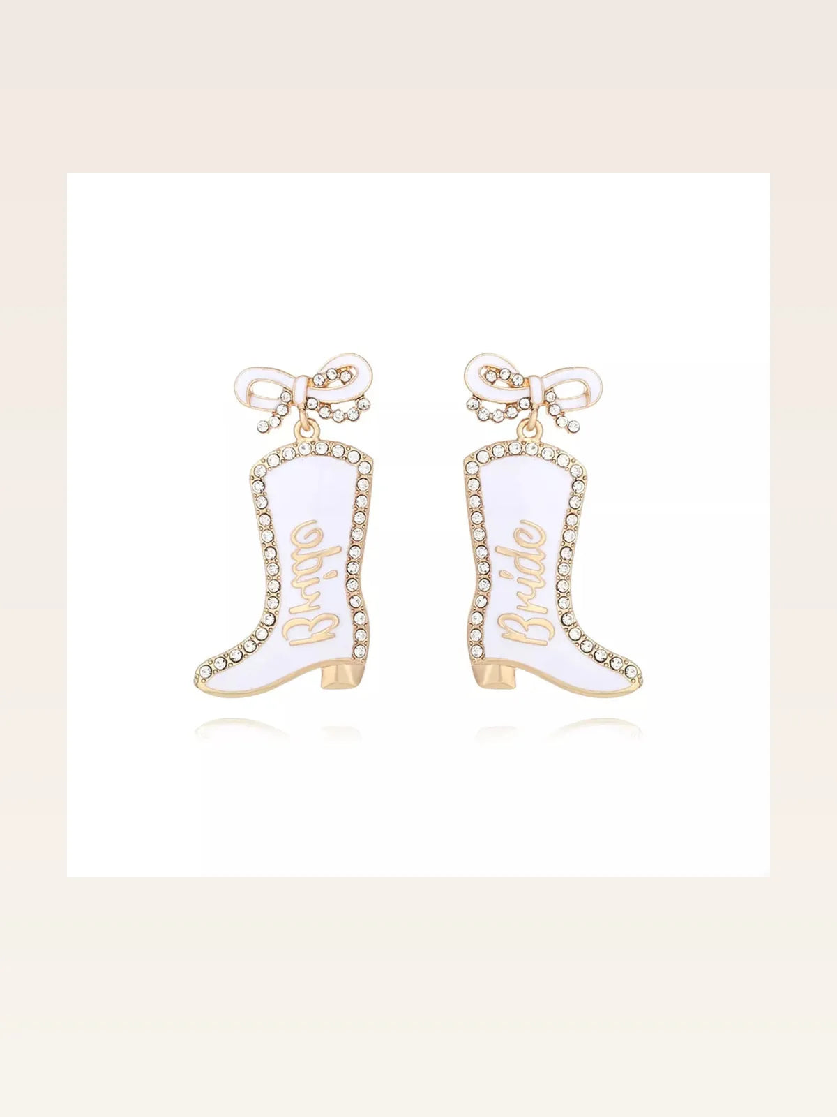 Cowgirl Boot Dangle Earrings with Bow — styled showcase — Livostyle